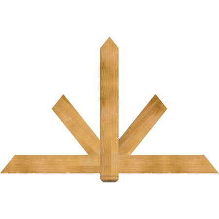 Ekena Millwork Kennewick Rough Sawn Timber Gable Bracket, Western Red Cedar, 72"W x 45"H x 2"D x 6"F, 15/12 Pitch GBW072X45X0206KEN00RWR